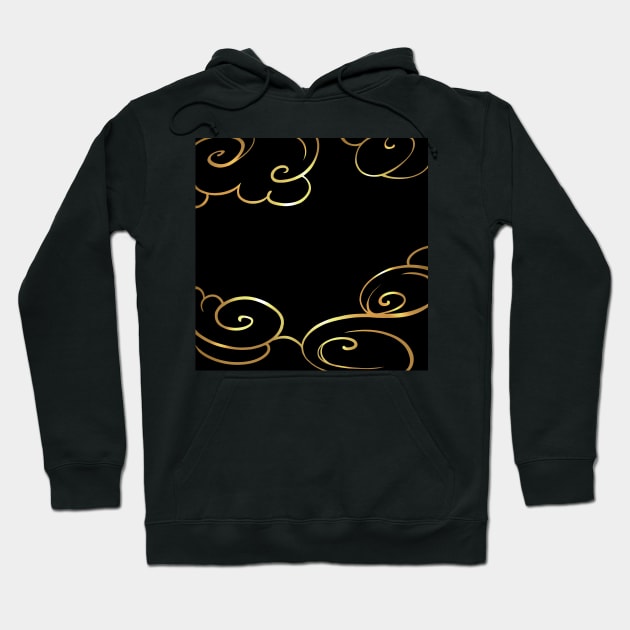 Golden smoke - round Hoodie by Gizmoon